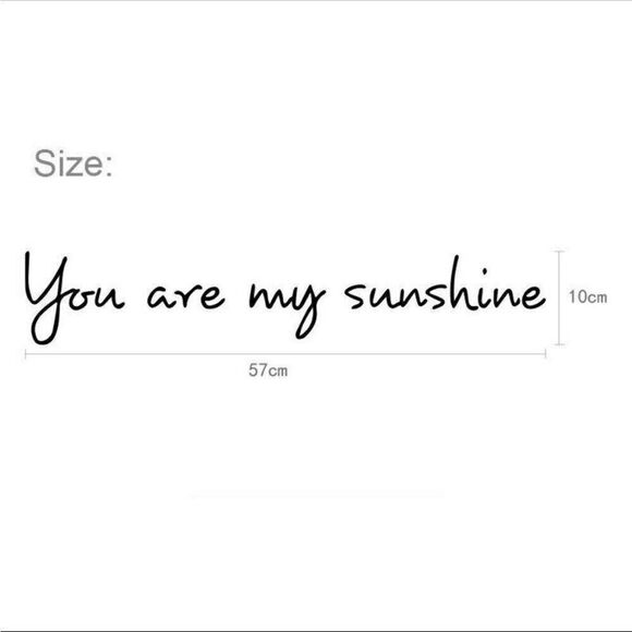 You Are My Sunshine Wall Decal - Picture 2 of 3